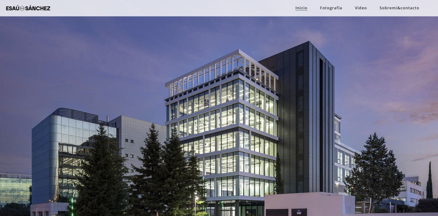 Proyecto web de Esaú Sánchez, fotógrafo de arquitectura