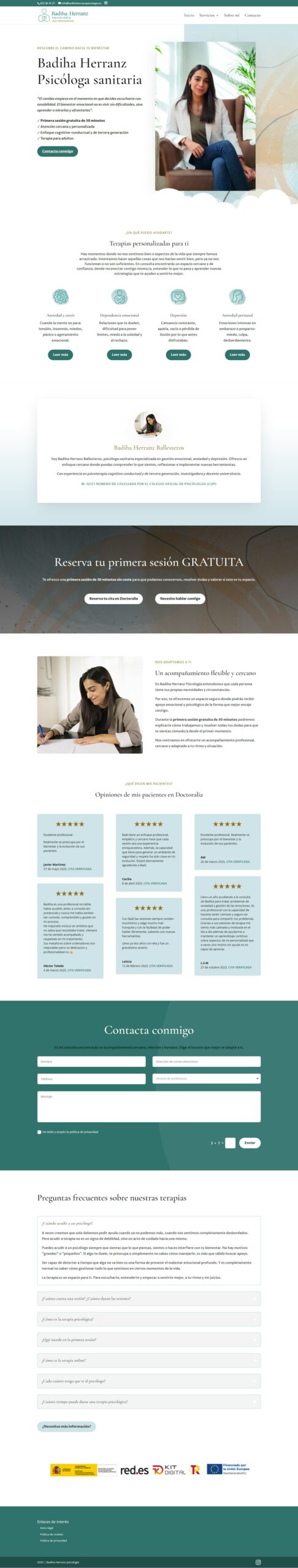 Página web de Badiha Herranz Psicología