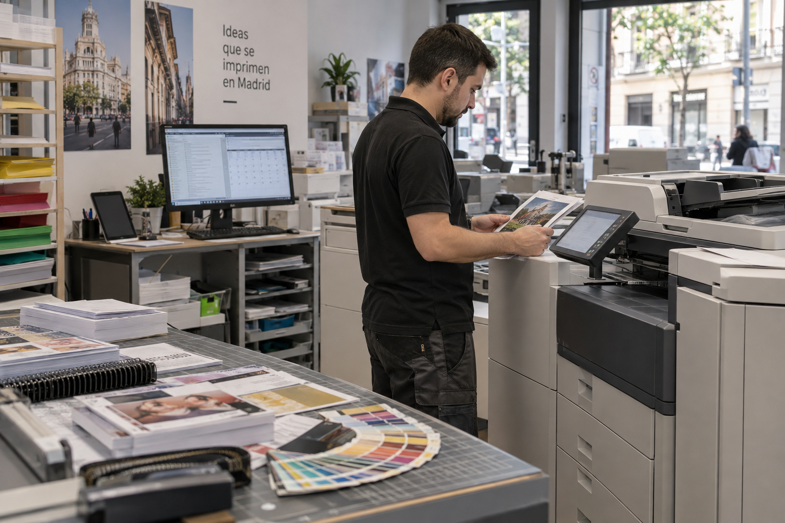 Gestión digital de trabajos en un centro de impresión