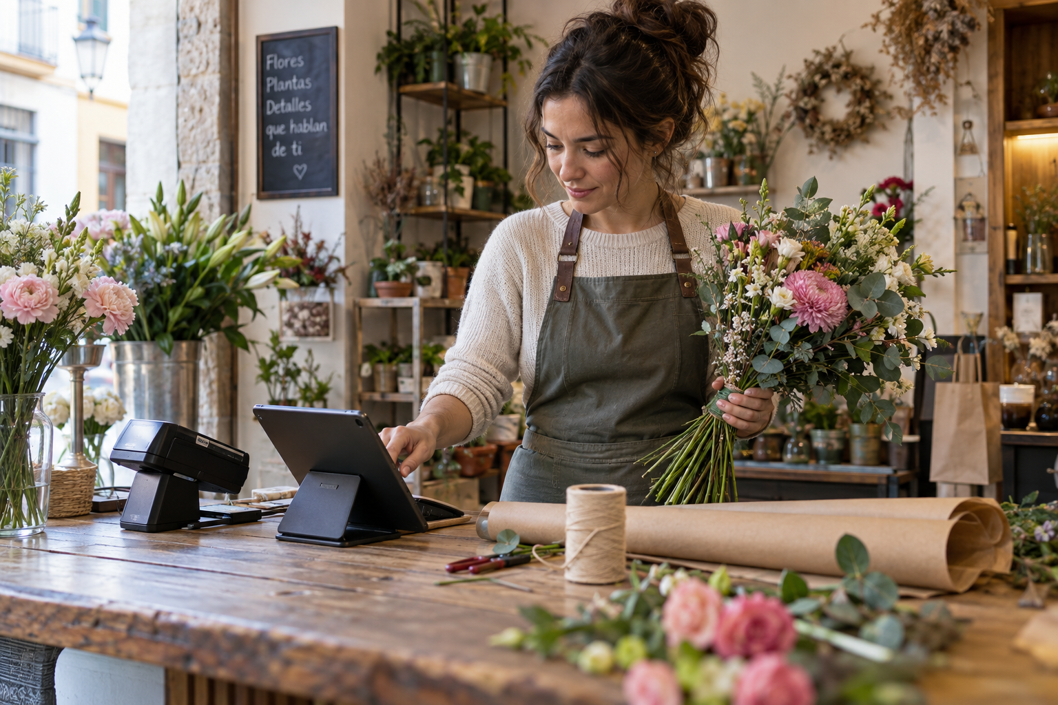 Gestión de tienda, pedidos y facturación en una floristería